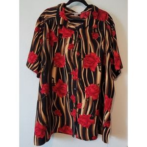 Roses are Red . . . Womens's Plus Size Blouse 3X 4X Top